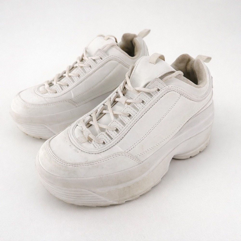Berness Platform Sneakers‎ Women Size 7 White Chunky Lily5005 Y2K Streetwear
